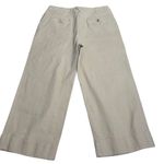 Valerie Stevens Wide Leg Cropped Pants Size 12 Beige Capri Pockets Button Zipper Photo 2