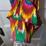 Alice + Olivia  Russel Mini Slip Dress Multicolor Tribal Wave Print Small Photo 5