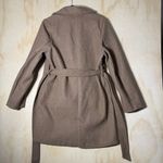 Love Tree Women’s Belted Long Coat Size Large Brown Polyester Style Peacoat Photo 7