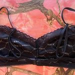 savage x fenty rihanna black lace logo bralette Photo 1