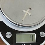 Vintage Sterling Silver Plain Cross Pendant 4g. Photo 7