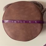 Francescas Dusty Dark Rose Circle Whipstitch Trim Crossbody Faux Leather Bag NWT Pink Photo 5
