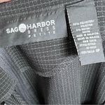 Sag Harbor Vintage  black patterned dress maxi dress jacket suit size petite 10P Photo 9