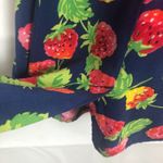 Warehouse Strawberry Print Sleeveless Midi Dress Blue Size 2 Photo 10