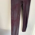 Spanx Faux Leather Leggings in Wine Size Large Photo 3