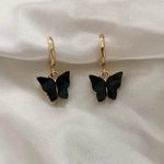 Boutique Dainty Whimsical Black Butterfly Earrings  Photo 0