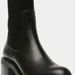 Steve Madden Shoes Hayle Chunky Lug Sole Chelsea Black Booties Size 6 Photo 0