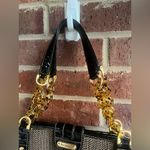 Eric Javits New York Woven Raffia Leather Shoulder Bag Gold Photo 9