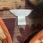 Christopher & Banks  Tapestry Zip Jacket Size Large  Floral Fall Leaves Light Photo 3