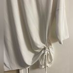Joseph Ribkoff  white pop over blouse cinch waist elbow sleeve Sz 6 Photo 3