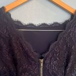 Simply Liliana Lace Quarter Sleeve Full Zip Low Back Mini Dress Blue Size 4 Photo 5