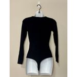 Everlane  Bodysuit Top Womens Size XS Black Long Sleeve V Neck Supima Cotton EUC! Photo 2