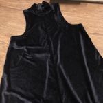 Storia  medium black ribbed velvet skater dress Photo 4