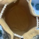 Bag Wayuu Mochila Bucket Boho Colombia Purse Yellow, Beige Gold Photo 7
