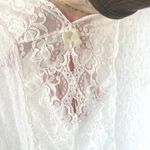 American Vintage Vintage 90s White Lace Princess Midi Lingerie Dress Bridal Bachelorette Angel Photo 6