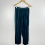 Passports Vtg. Velour Floral Print Button Up Top & Pants Set Green S/ M USA Made Photo 3