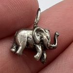 Vintage Women's Elephant 3D 925 Sterling Silver Bracelet‎ Charm Necklace Pendant Photo 3