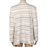 SATURDAY SUNDAY/ANTHROPOLOGIE cream cardigan with grey/slate stripes. Small. EUC Gray Photo 7