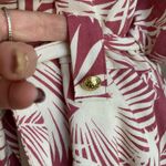 Torrid  Shaded Palms Mini Rayon Slub Button Front Collared Dress Rose Size XL Photo 9