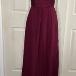 Amsale Silk Cranberry Wine silk Bridesmaids Dress Size 4 A Photo 1