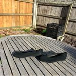 Eileen Fisher SHOES 11 Una Hidden Wedge Ballet Flat Black business casual suede Photo 4