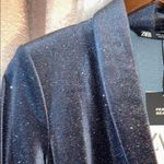 ZARA NWT  Size S Festive Season Long Sleeve Glitter Dress Photo 4