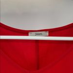 JODIFL Red Mini Dress v-neck pockets cap sleeve oversized casual L lightweight Photo 2