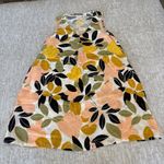 Rachel Zoe 100% Linen Shift Dress Size XS PInk Tank Floral Sleeveless Tropical Photo 0