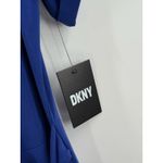 DKNY  Midi Dress Size Small NWT Side-Tie Short Sleeve Stretch Casual Royal Blue Photo 5