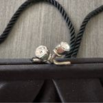 White House | Black Market small satin clutch black purse evening handbag Photo 3