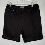 DKNY Women’s Black Denim Cuffed Shorts Size 8 Photo 0