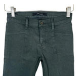 J Brand  Army Green Skinny Jeans Ankle Slits Women Size 26‎ Photo 1
