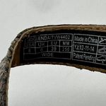 Vionic  Glenda Orthaheel Sandals Snakeskin Strappy Wedge Leather Brown Black US 8 Photo 5