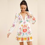 Farm Rio  Off-White Floral Insects Mini Dress XL Photo 5