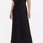 Mango New Women's Hoop Detail Wrap Dress size small black Photo 0