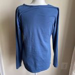 Peruvian Connection  Pima Cotton Dark Slate Blue Soft Long Sleeve Top Photo 1