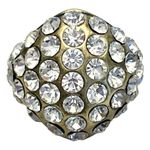 NEW Pave Crystal Chunky STRETCH COCKTAIL RING Bronze Gold Tone 50+ Rhinestones Photo 3