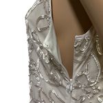 Jessica Howard Champagne Ribbon Floral Overlay Sleeveless Cocktail Dress Size 10 Photo 3