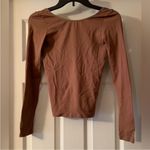 Free People NWOT  M/L Low Back Seamless Layering Top Brown NEW Intimately New Photo 4