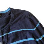 Merona Navy Blue Striped Cardigan Photo 4