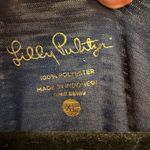 Lilly Pulitzer Maisy Swing T-Shirt Dress True Navy Blue Embroidered Size XL Photo 5