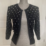 White House | Black Market  Pearl Detail Black Cardigan Photo 0