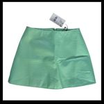 Tuckernuck Meg Mini Skirt S NWT Mint Green Faux Leather Preppy A Photo 2
