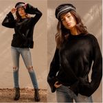 Lulus LULU’S Knot Your Average Black Tie Front Sweater Photo 1