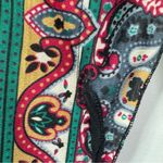 Funky People Black & Jewel Tones Paisley Boho Flutter Sleeve Tie Waist Dress L Size L Photo 8