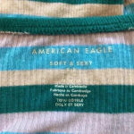 American Eagle ⭐️  striped strapless top in size medium Photo 4