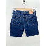 Levi's Shorts Women 27 Blue Medium Wash 721 Cotton Blend Denim Cut-Off Slim Photo 1