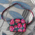 Betsey Johnson Red/Black/Green/Pink Rose Floral Crossbody Zip Purse Handbag Photo 0
