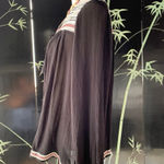 ee:some  black embroidered rayon cardigan tie front size Medium Photo 3