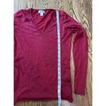 Loft Ann Taylor  Womens Silk Blend Stretch XS Red Base Layer Long Sleeve Soft Photo 5